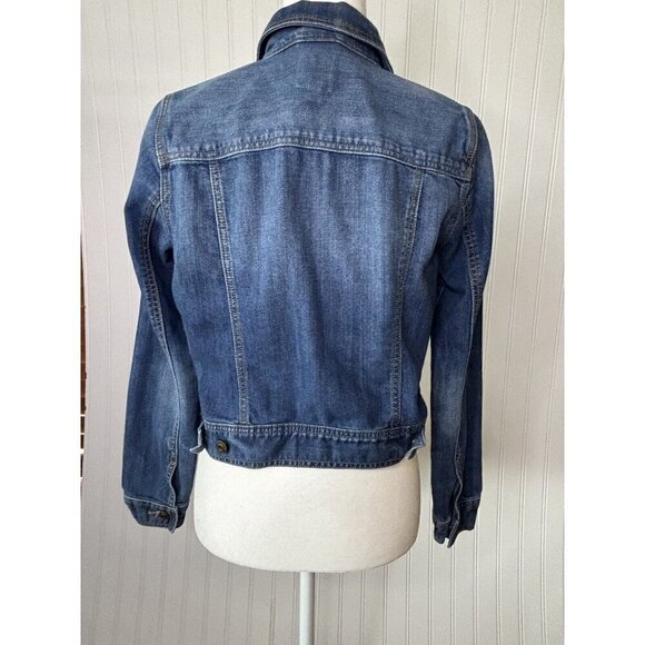 Gap 1969 Truckers Classic Medium Wash Denim Jacket Womens Medium Stretch - Picture 2 of 14